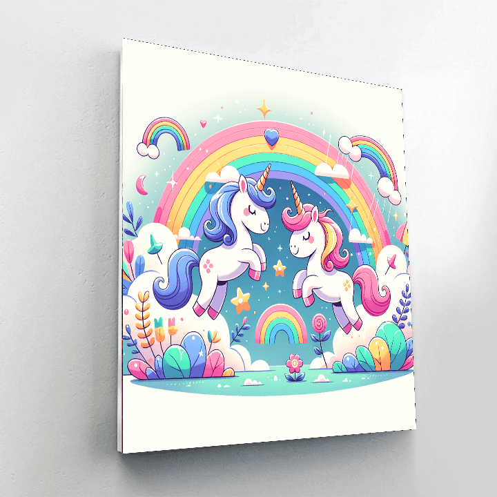 Charming Unicorn Land Paint By Color