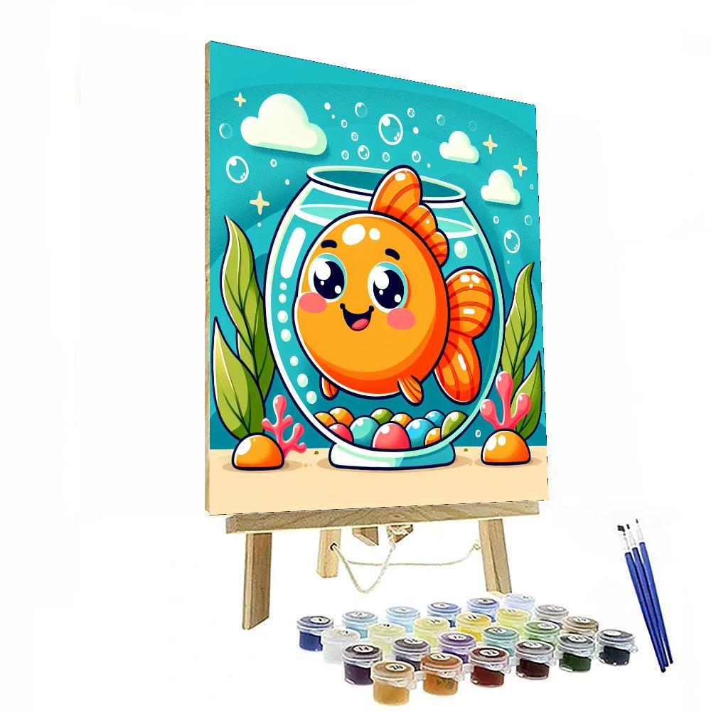 Giggles The Goldfish Painting By Numbers Kit