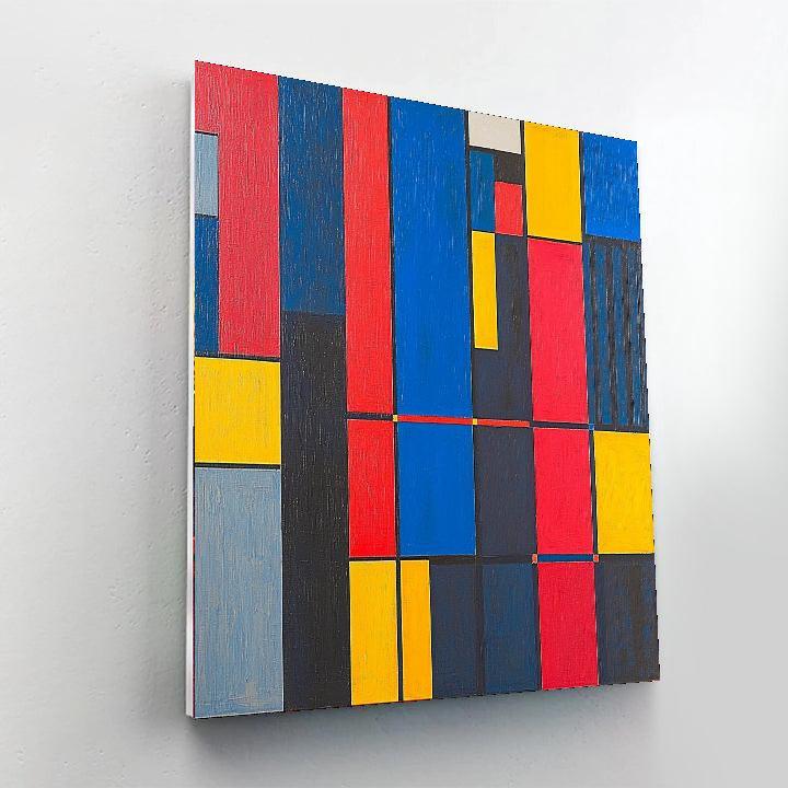 Piet Mondrian Inspired Urban Patterns  Number Painting