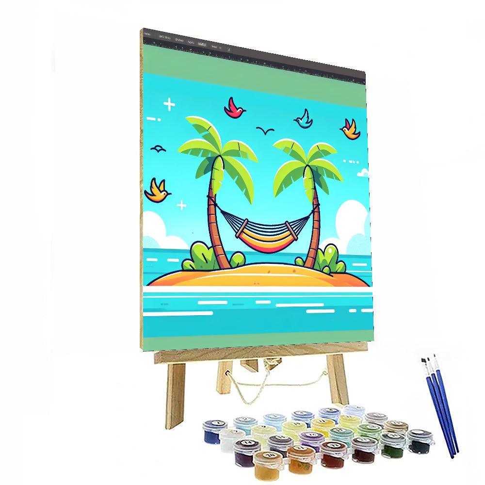 Seaside Island Escape DIY Paint By Numbers
