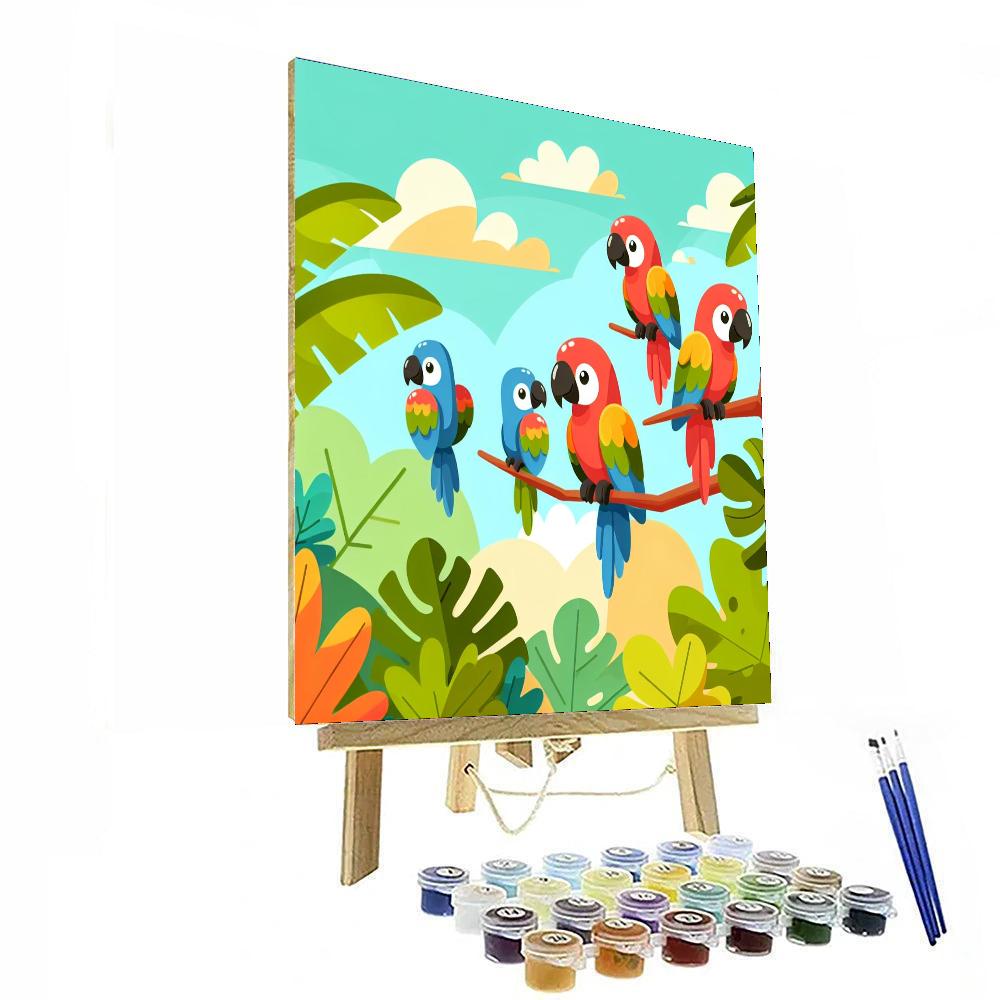 Majestic Macaws Numbered Painting Kits