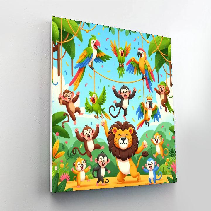 Colorful Jungle Party Paint By Numbers Kits