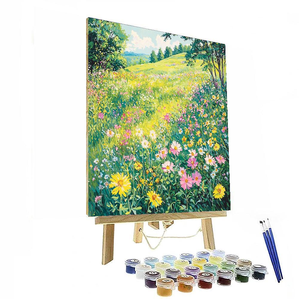 Utagawa Hiroshige Inspired Echoes Of Tranquil Meadows  Painting By Numbers Kit