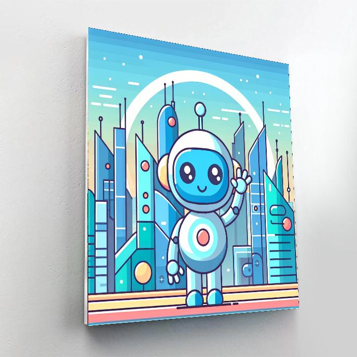 Robots' Future World Painting Number Kit