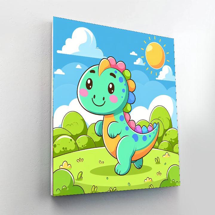 Playful Dino Painting Number Kit
