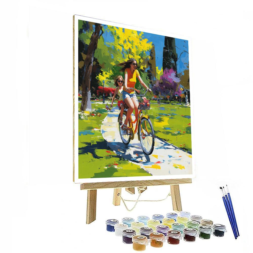 Joyful Family Bike Ride Paint By Numbers Kits
