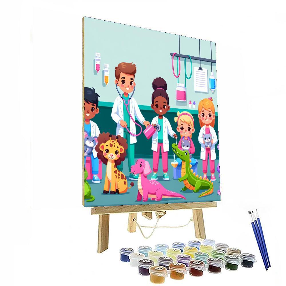 Caring Vet Animal Friends Painting Number Kit