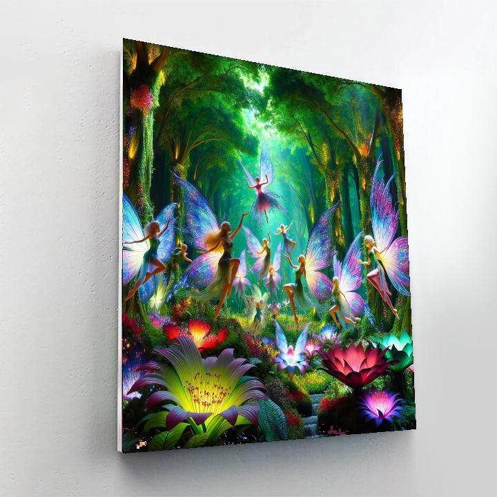 Whimsical Fairy Forest Mural Painting By Numbers Kit