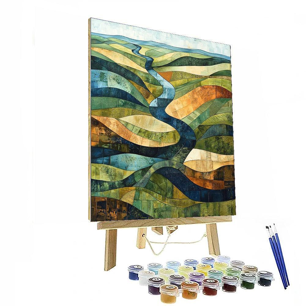 Aerial Photography Style Inspired Aerial Dreams  Painting By Numbers Kit