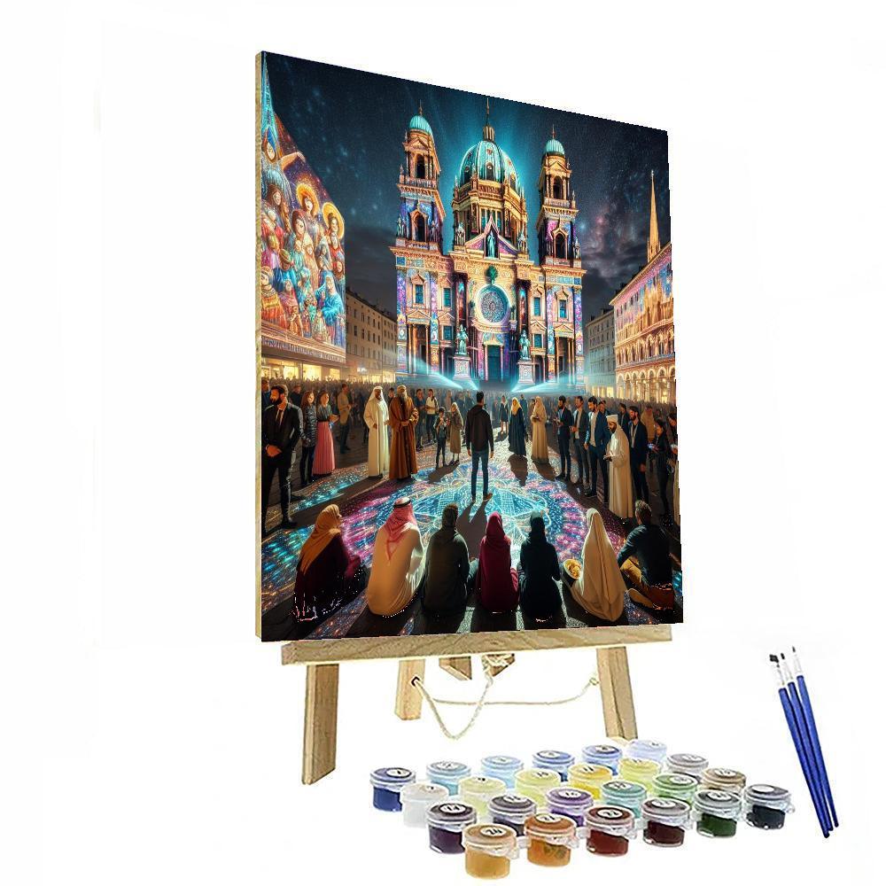 Berlin Festival Of Lights Paint By Numbers Art