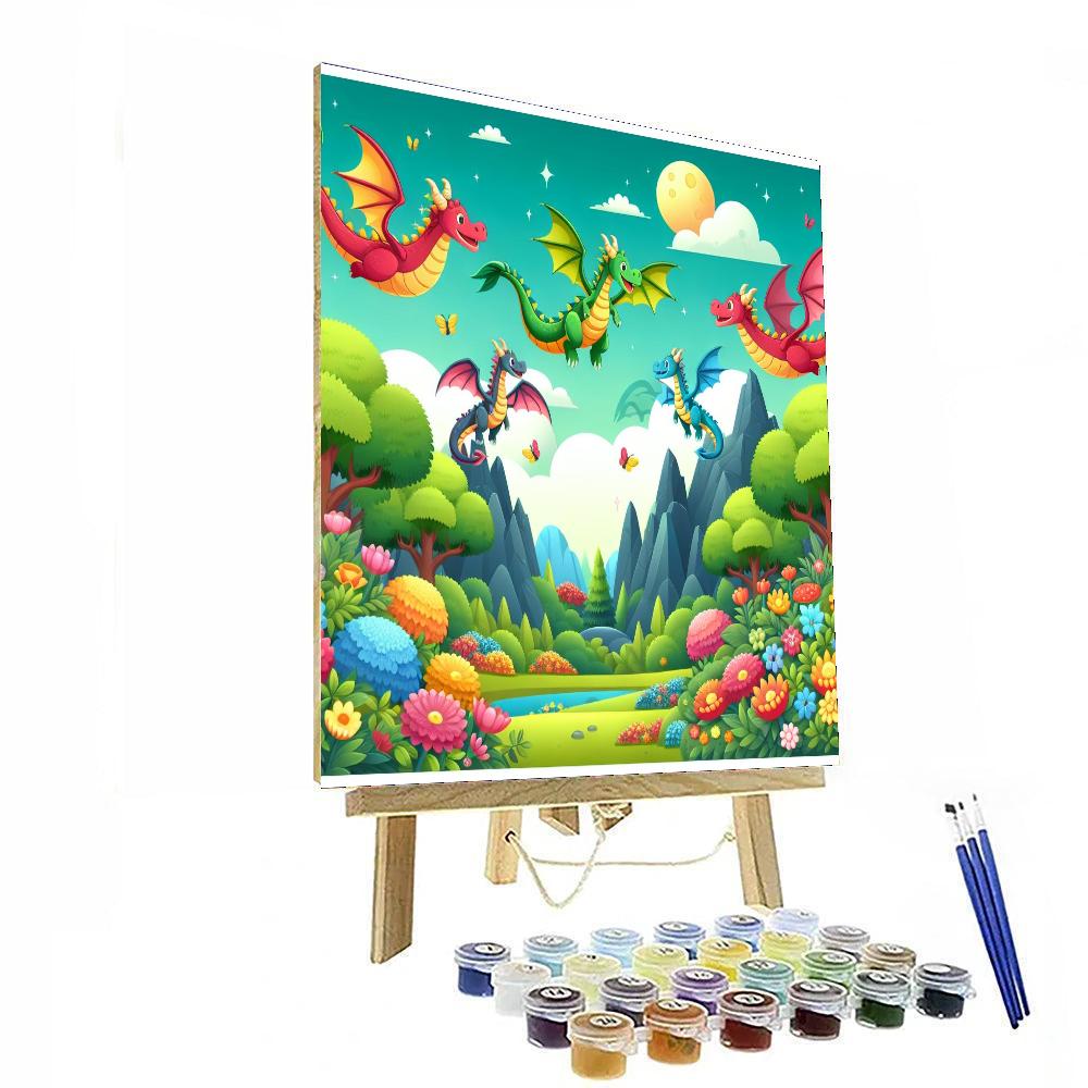 Whimsical Dragonland Painting By Numbers Kit