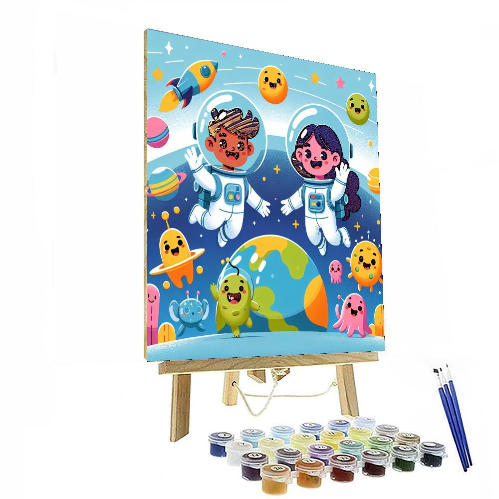 Explorers In Space Painting Number Kit