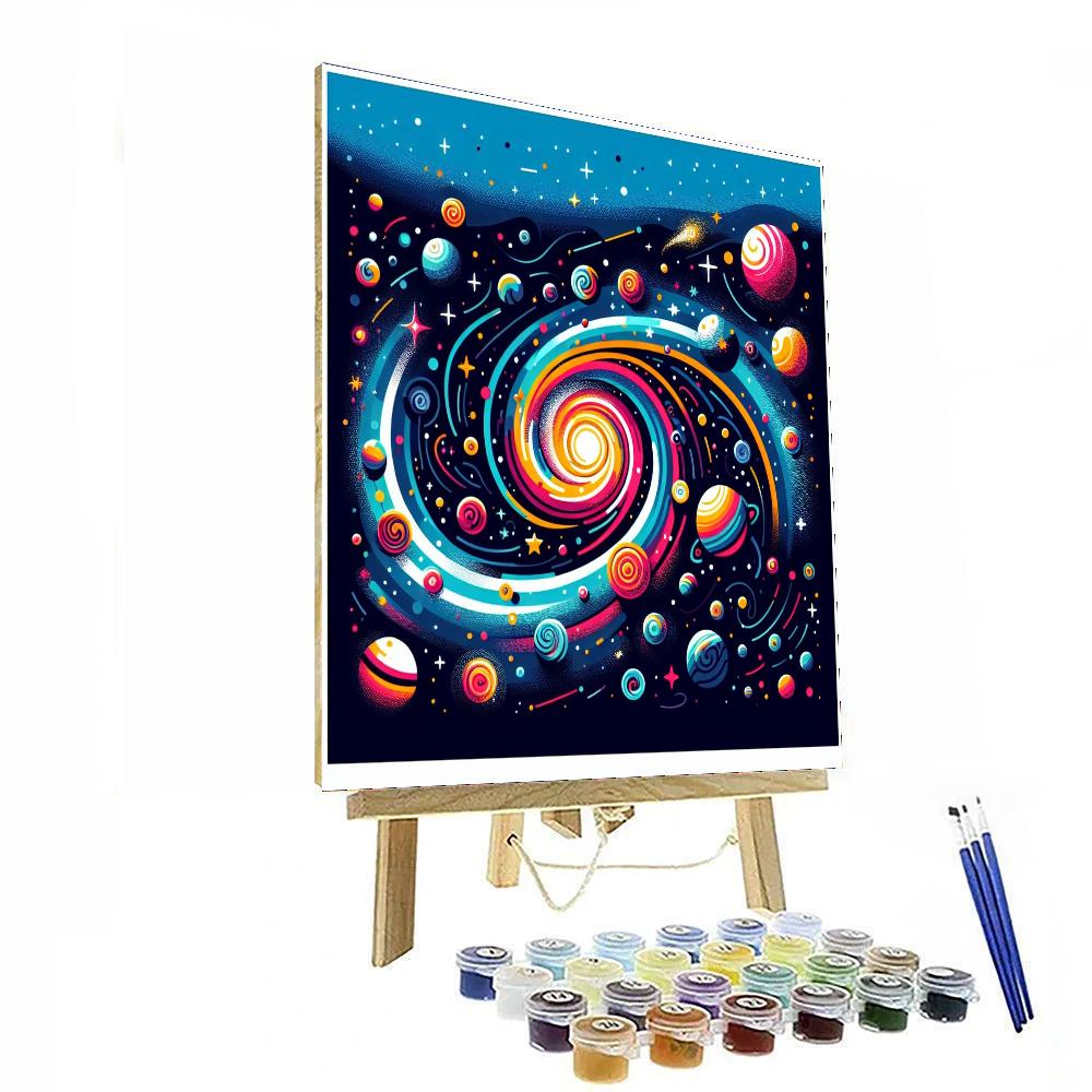 Gleaming Galaxy Paint By Numbers Art
