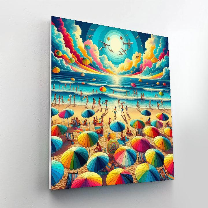 Colorful Summer Beach Paint By Color