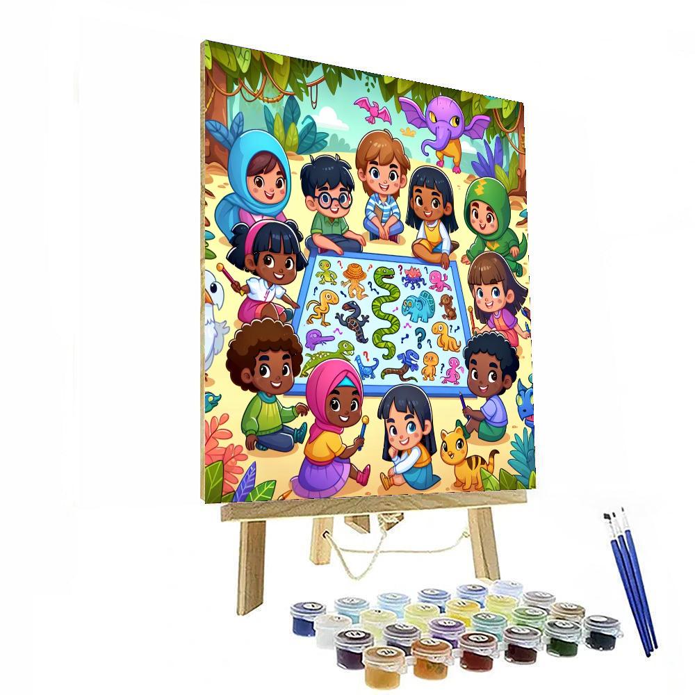 Jungle Mysteries And Riddles Painting Number Kit