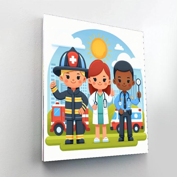 Daring Rescue Team Painting Number Kit
