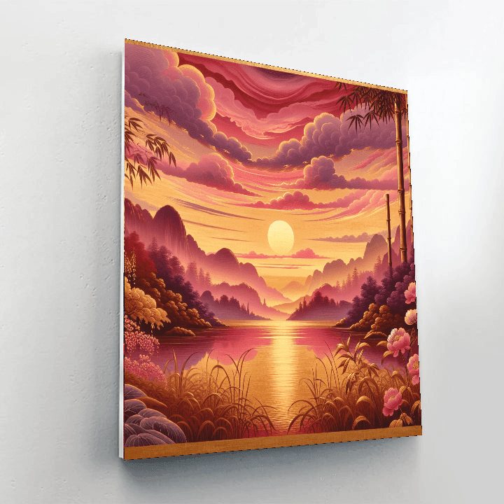 Mystic Eastern Sunrise Number Painting