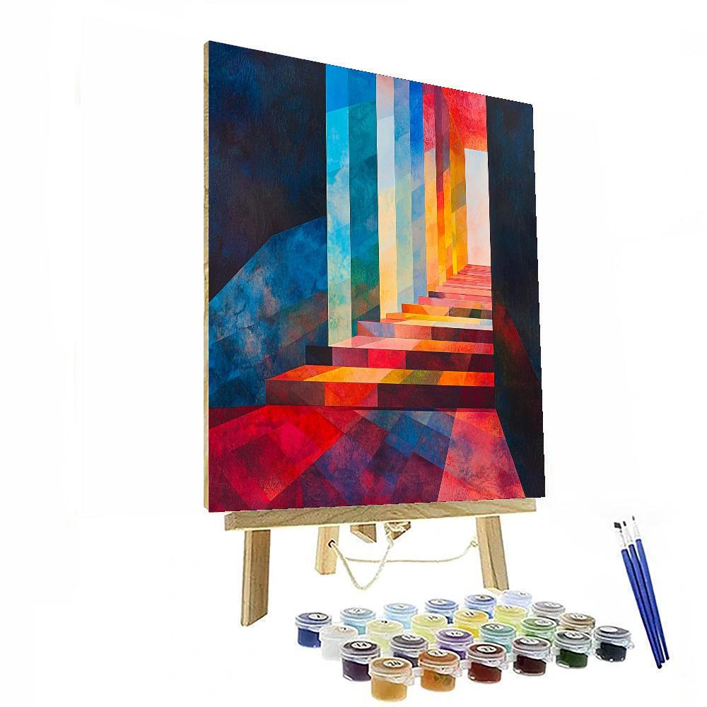 Michelangelo Inspired Prismatic Echoes  Painting Number Kit