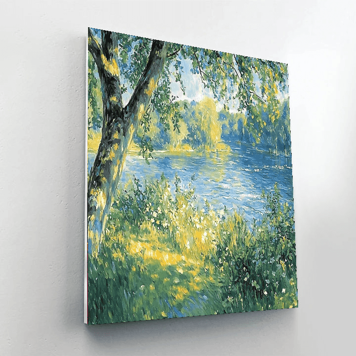 Claude Monet Inspired Riverside Reverie  Paint By Numbers