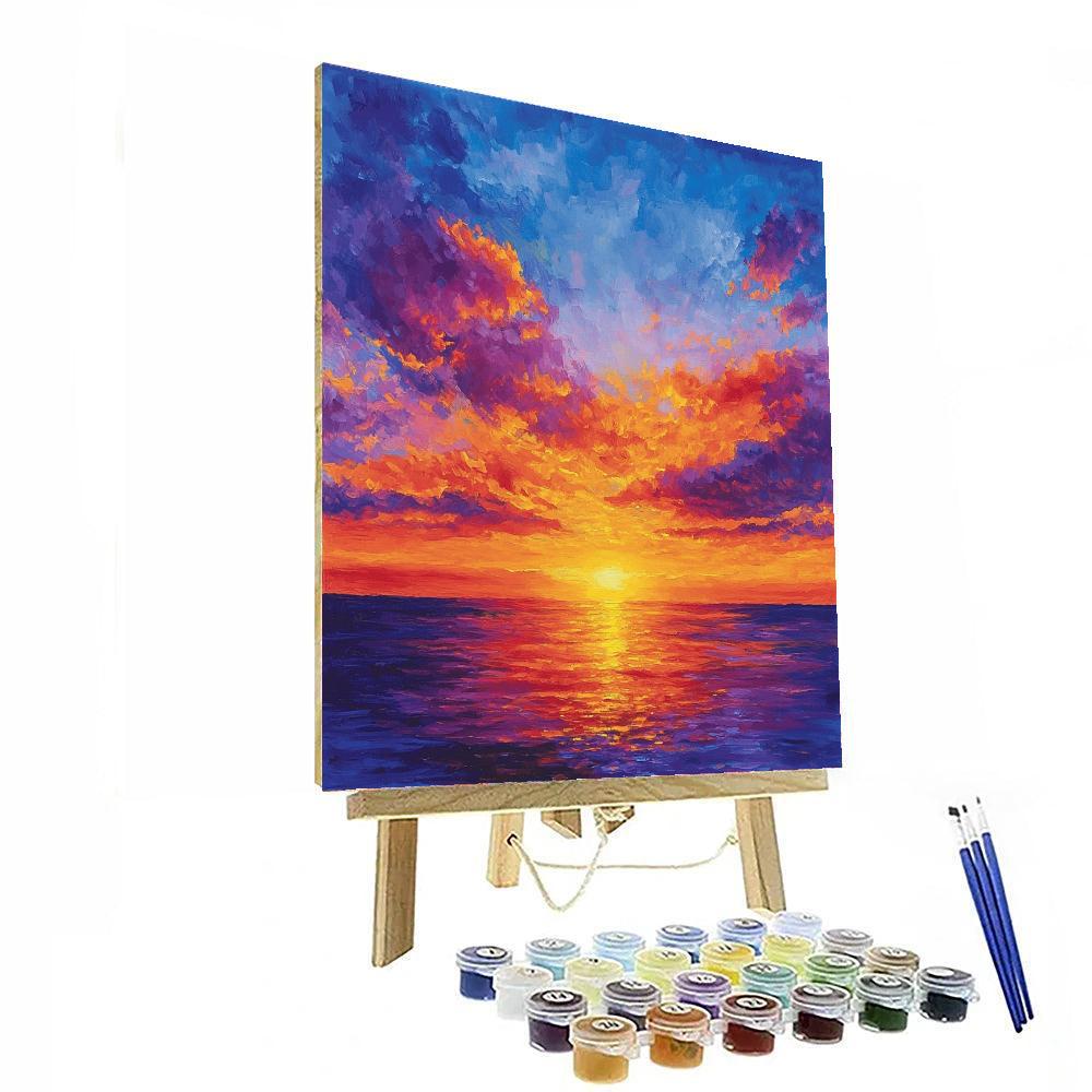 Gerhard Richter Inspired Prismatic Sunset  Paint By Number