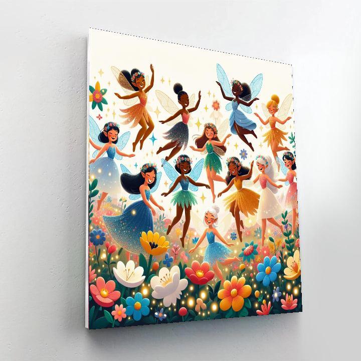Giggling Fairy Friends Paint By Numbers Art