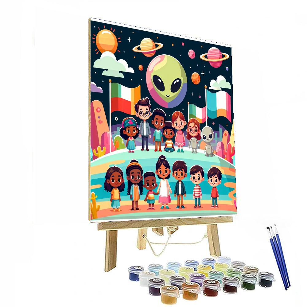 Alien Encounter Experience Number Painting