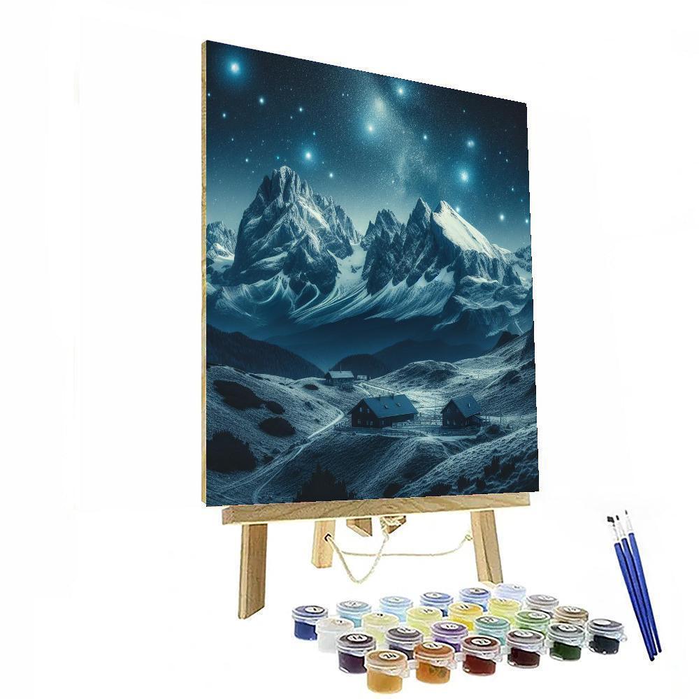 Starlit Mountain Refuge Paint By Color
