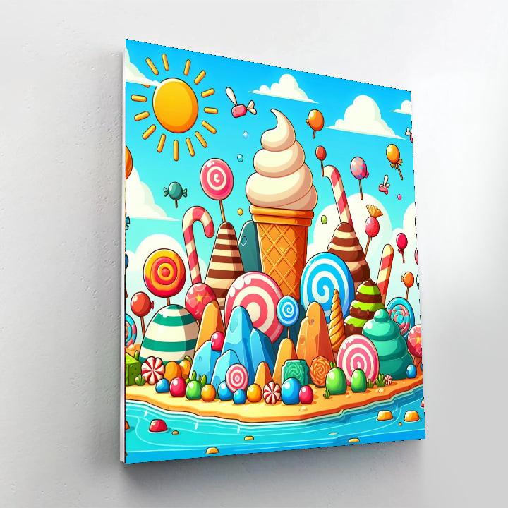 Whimsical Ice Cream Island Paint By Number