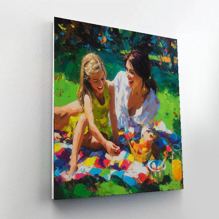 The Playful Picnic Number Painting