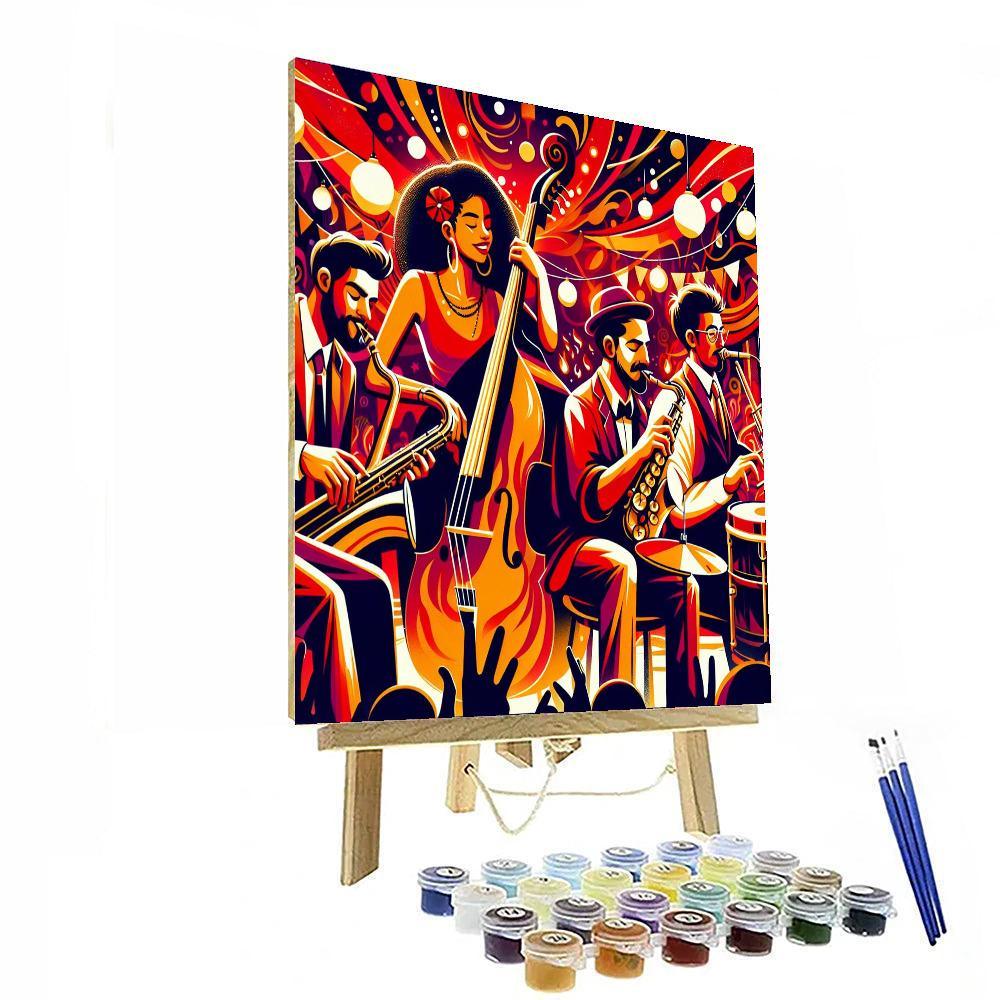 Energetic Jazz Festival Paint By Numbers Art