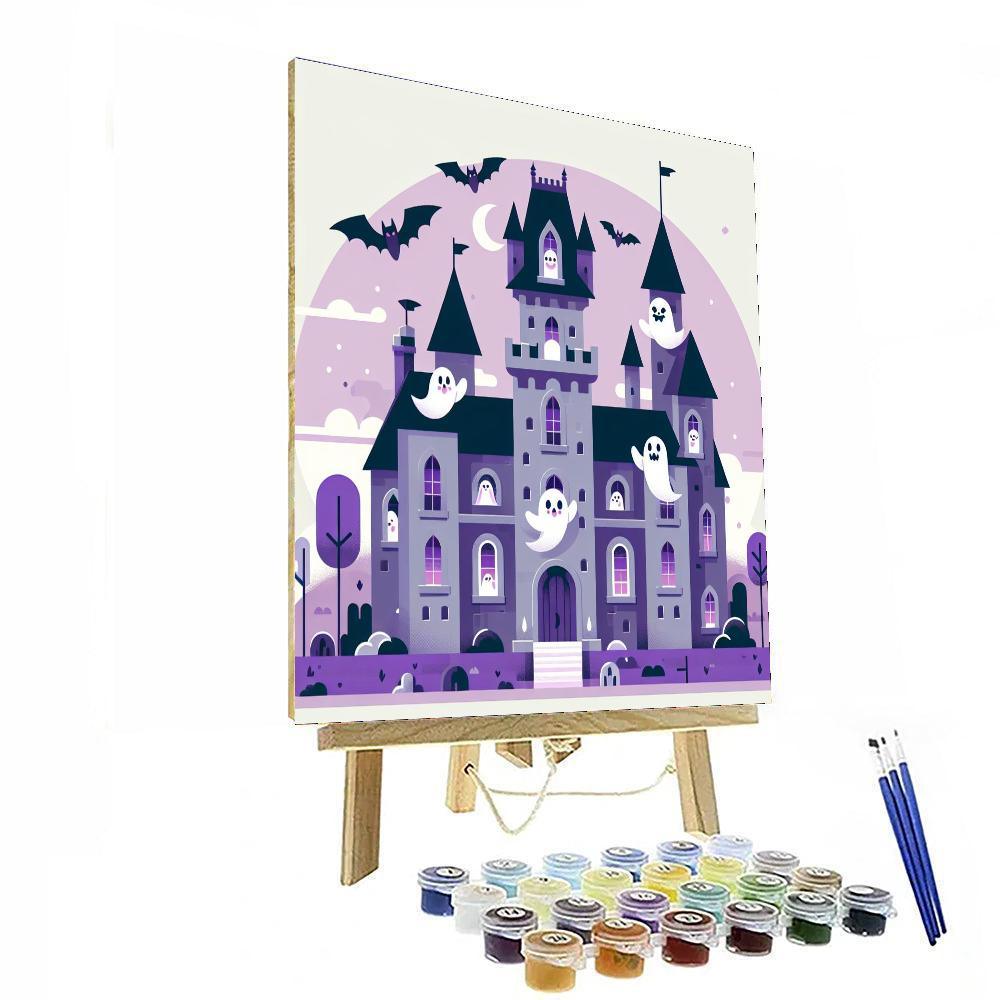 Spooky Ghost Castle Paint By Color