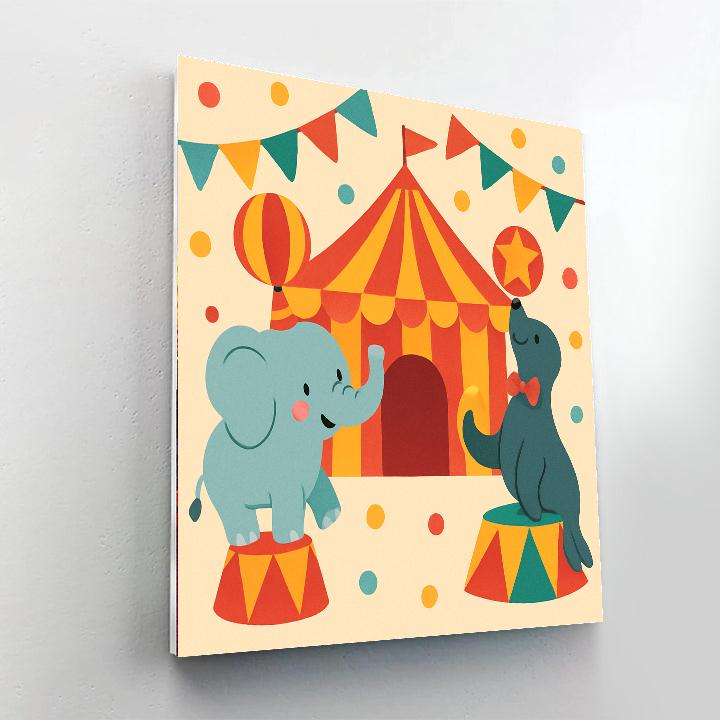 Charming Circus Pets Paint By Color