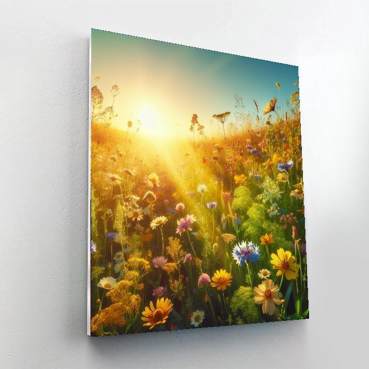 Golden Hour Meadow Serenity Paint By Number