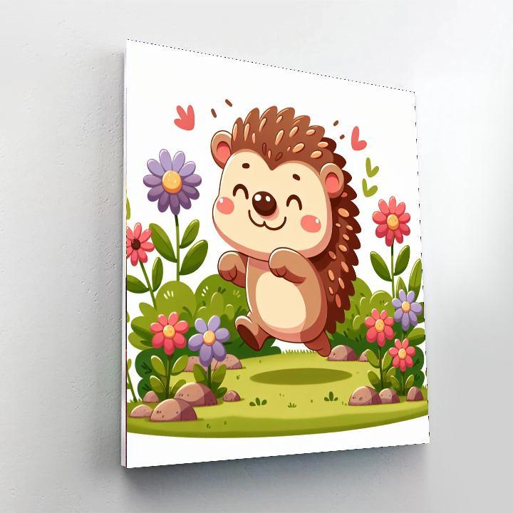 Cheerful Hedgehog DIY Paint By Numbers