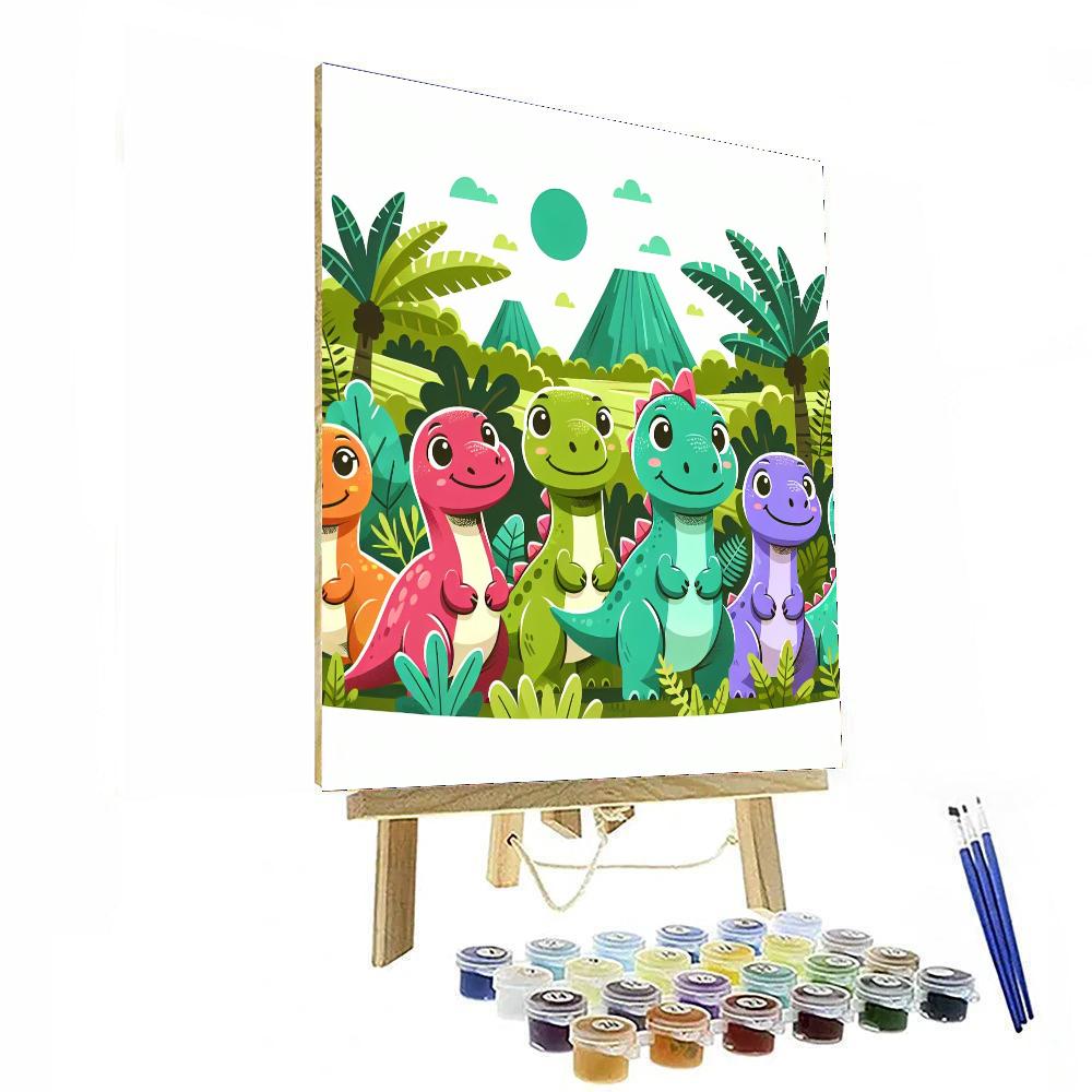 Daring Dinos Paint By Numbers Art