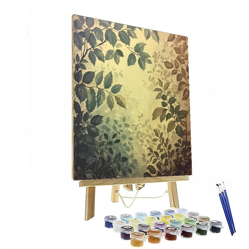 Leonardo Da Vinci Inspired Garden Of Shadows  Paint By Numbers Art