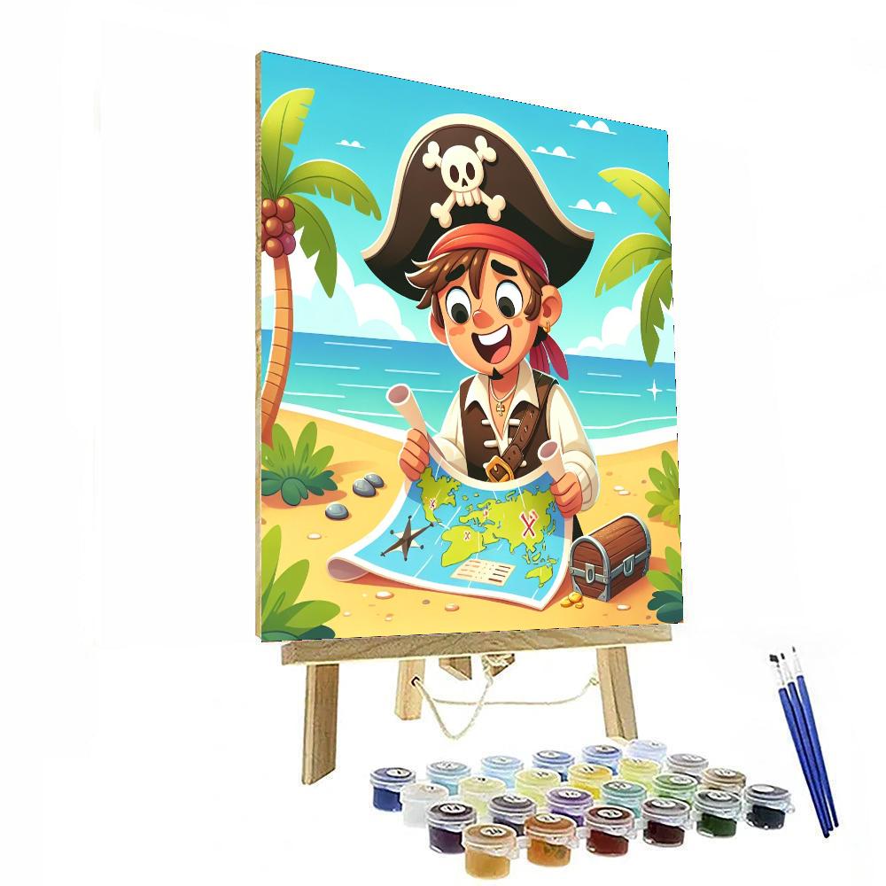 Treasure Hunt On Pirate Island Number Painting