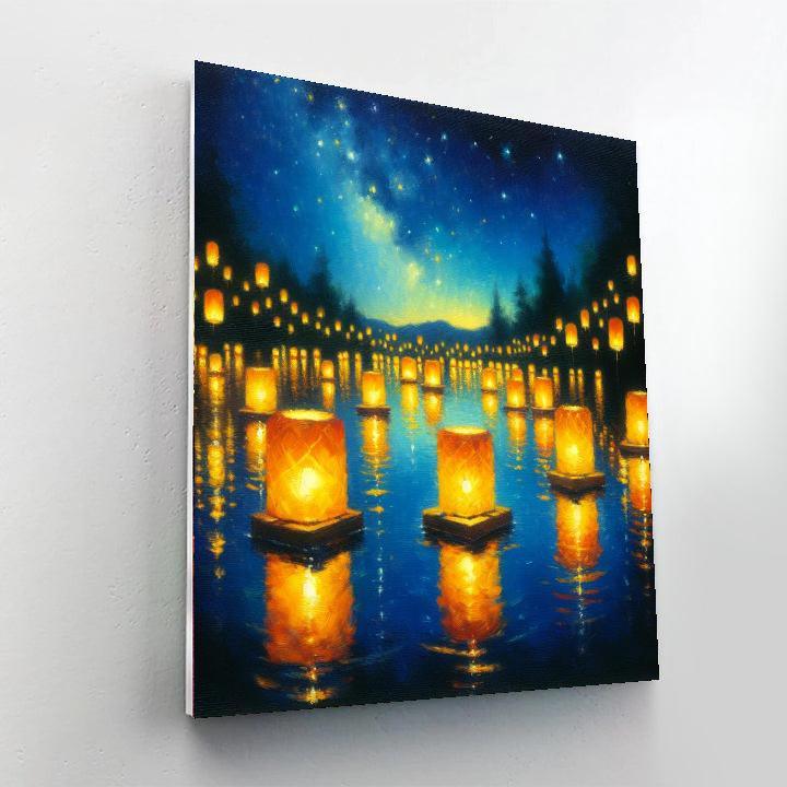 Floating Lantern Festival Numbered Painting Kits
