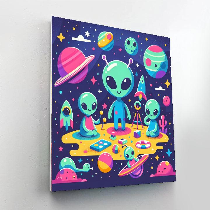 Alien Explorers Number Painting