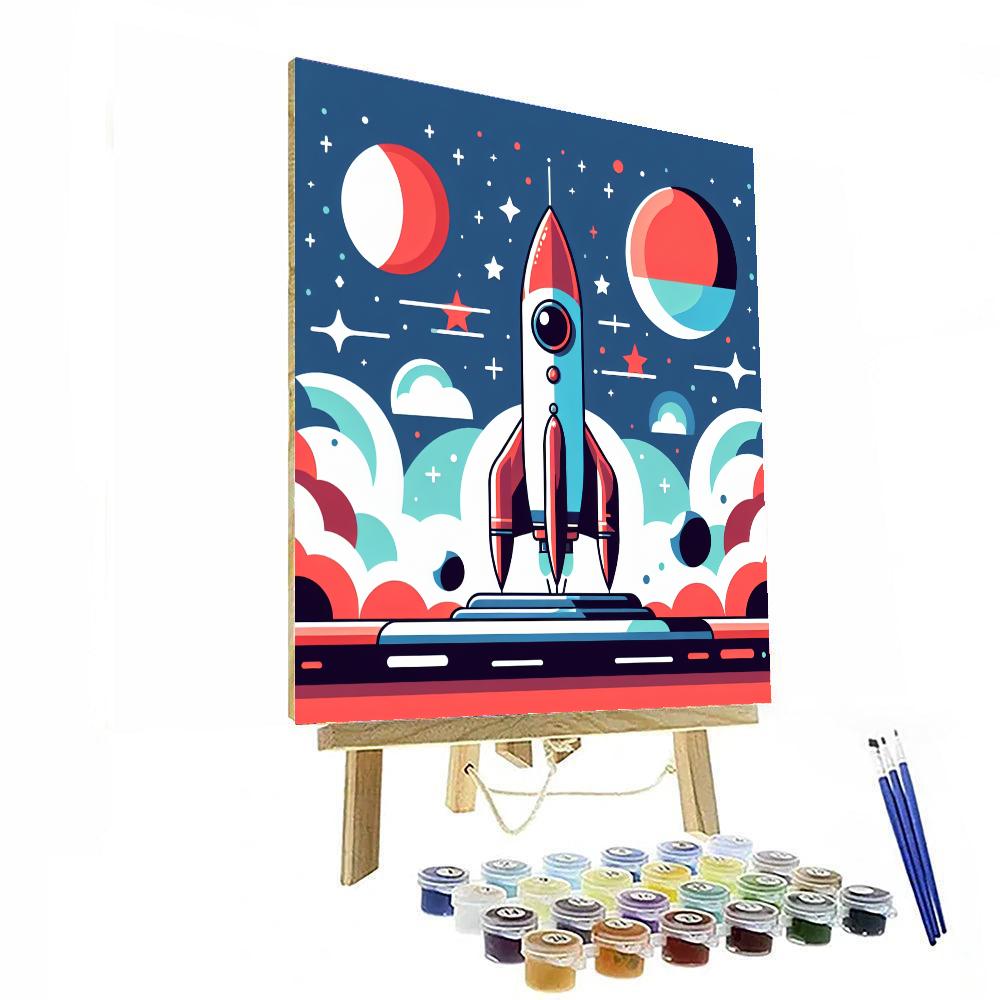 Rocketship Launchpad Adventure Painting By Numbers Kit
