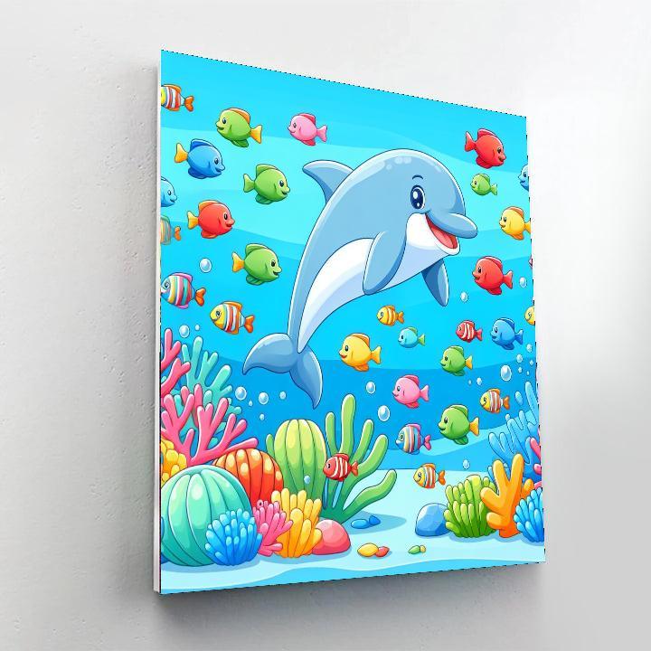 Underwater Color Splash Paint By Numbers Art