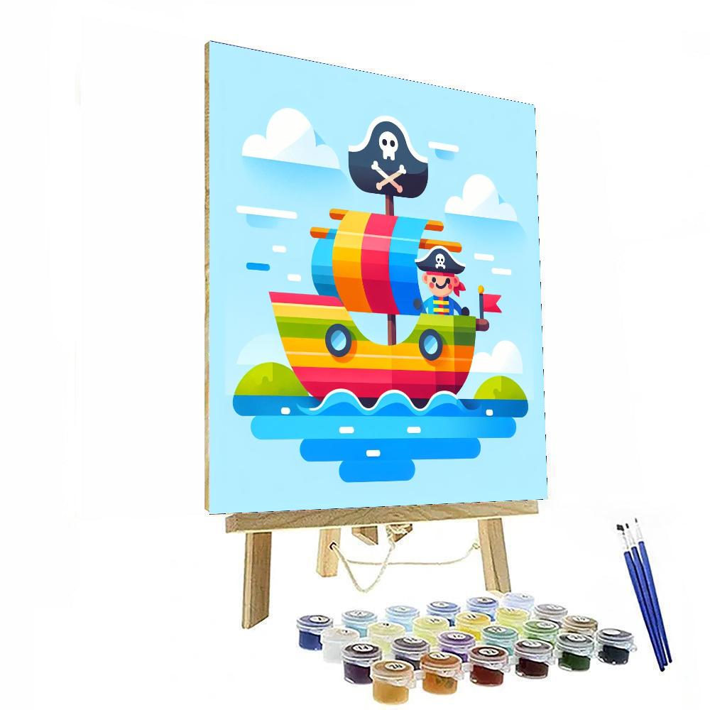 Fantasy Pirate Ship Voyage Paint By Numbers Art