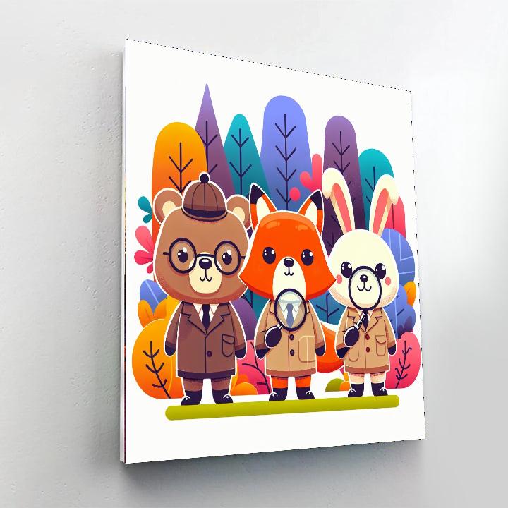 Animal Detectives Numbered Painting Kits