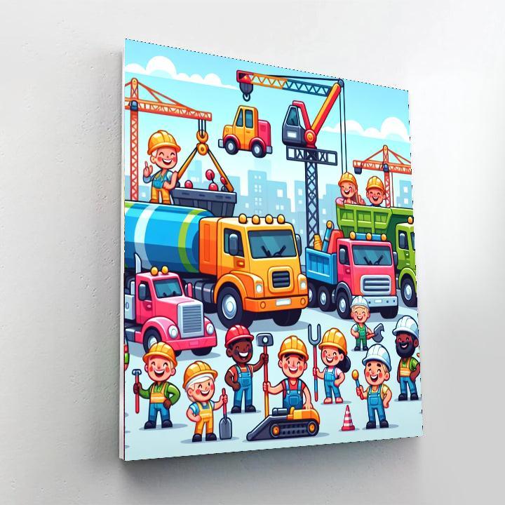Construction Zone Paint By Numbers Kits