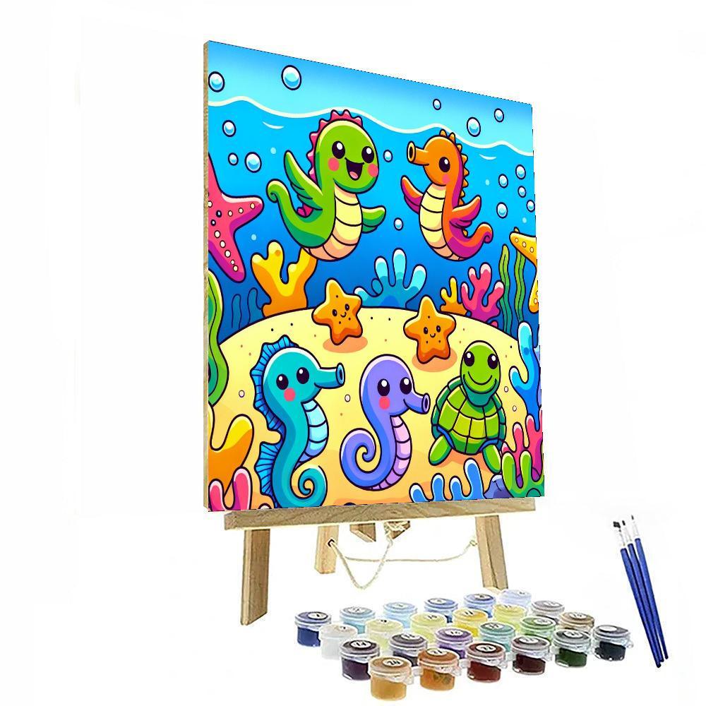 Playful Ocean Critters Paint By Numbers
