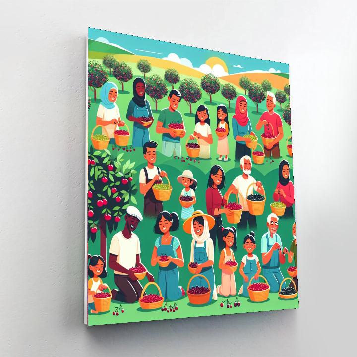 Cheerful Cherry Orchard Painting By Numbers Kit