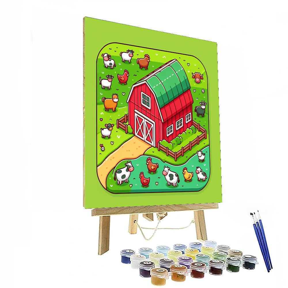 Cozy Country Barn Paint By Numbers Art