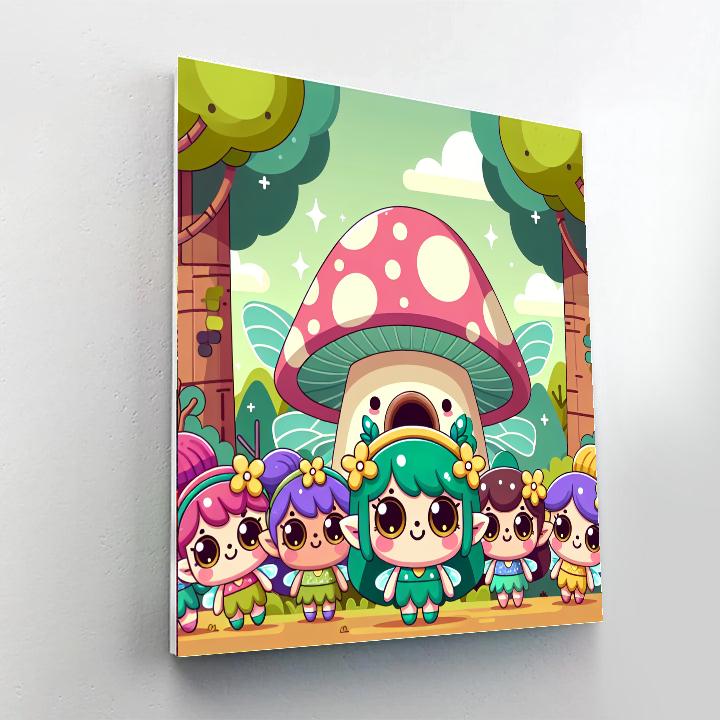 Forest Fairies Hideaway Painting Number Kit