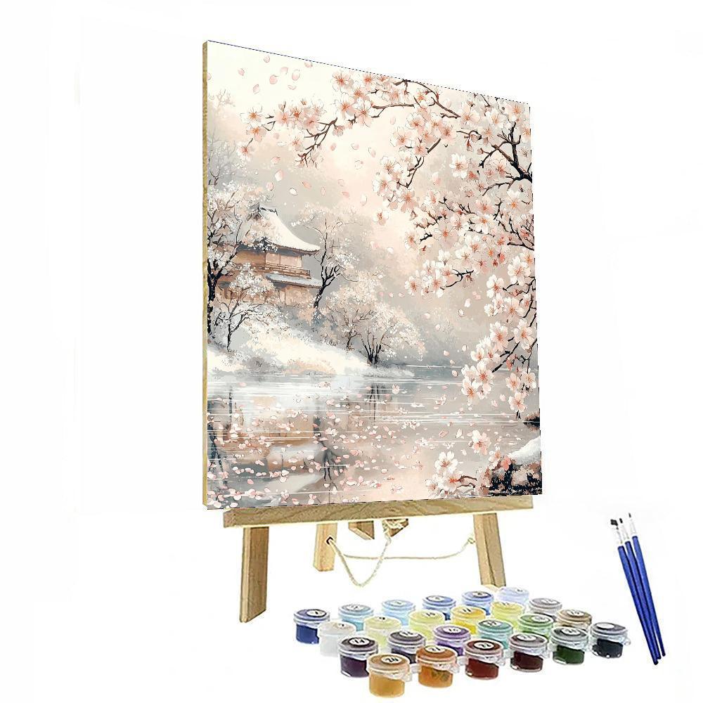 Katsushika Hokusai Inspired Springtime Serenity  Paint By Numbers