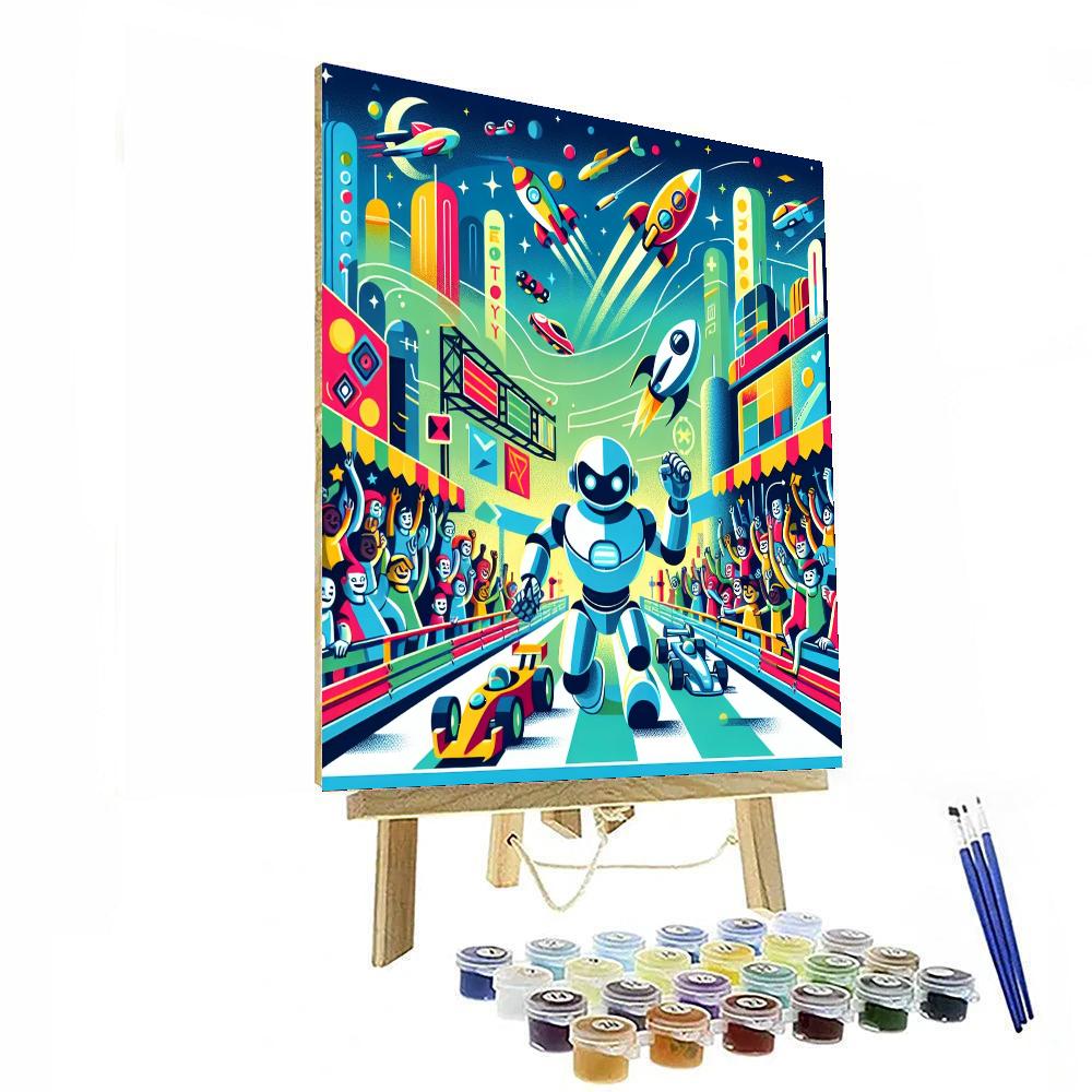 Robot Rally Racers Paint By Numbers Art